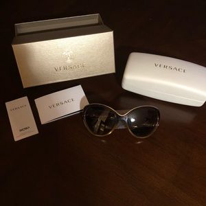 Versace Large Sunglasses with Gold Detail